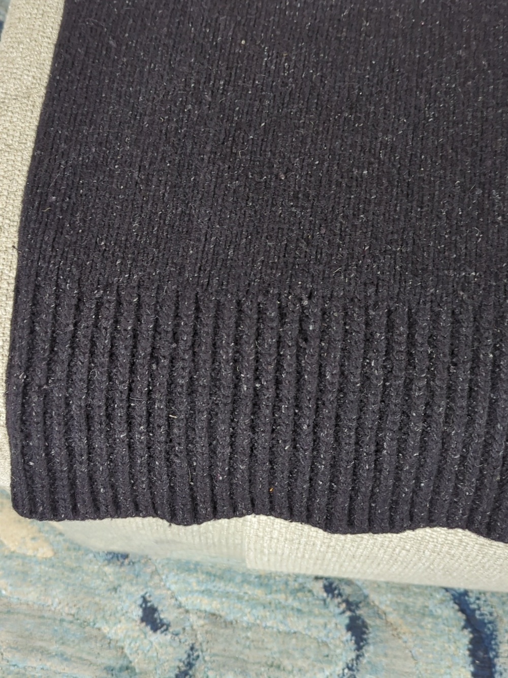 Silk Lambswool Vintage Gap Turtleneck Sweater Heavy Black Natural Fiber - Picture 5 of 6